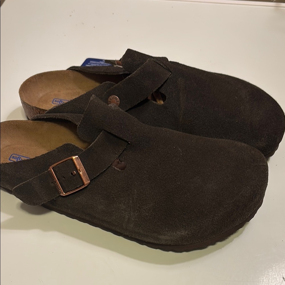Birkenstock Boston Suede Footbed Clogs